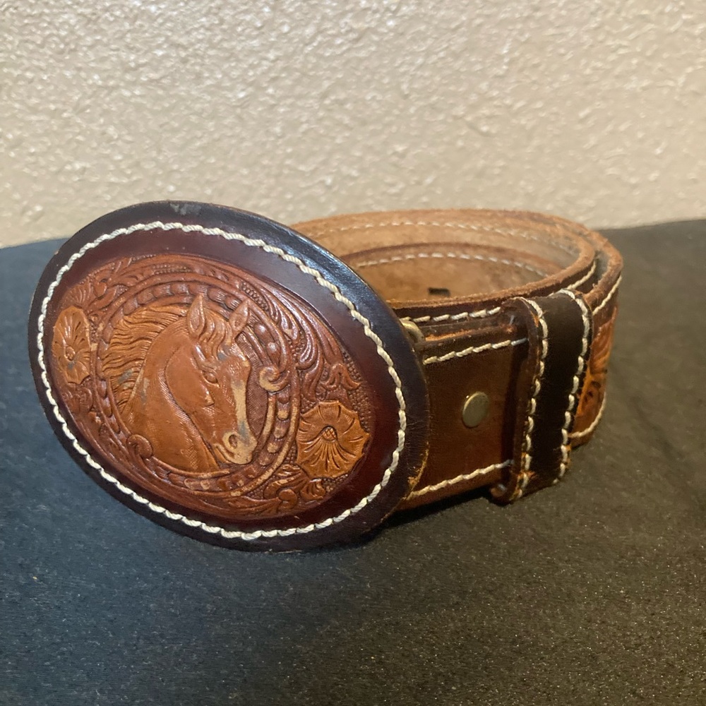 MONTGOMERY WARD vintage leather belt
